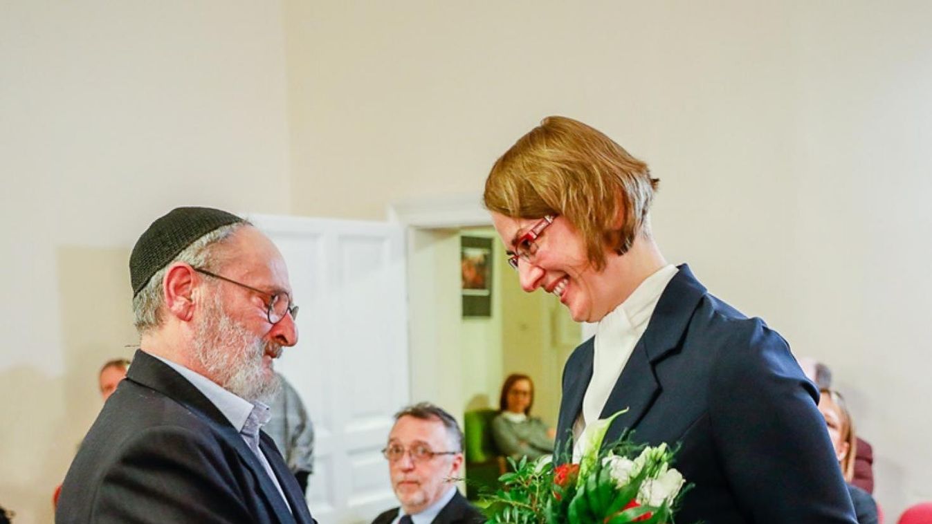Kelbert Krisztinát köszöntötték a zsidó hitközségben