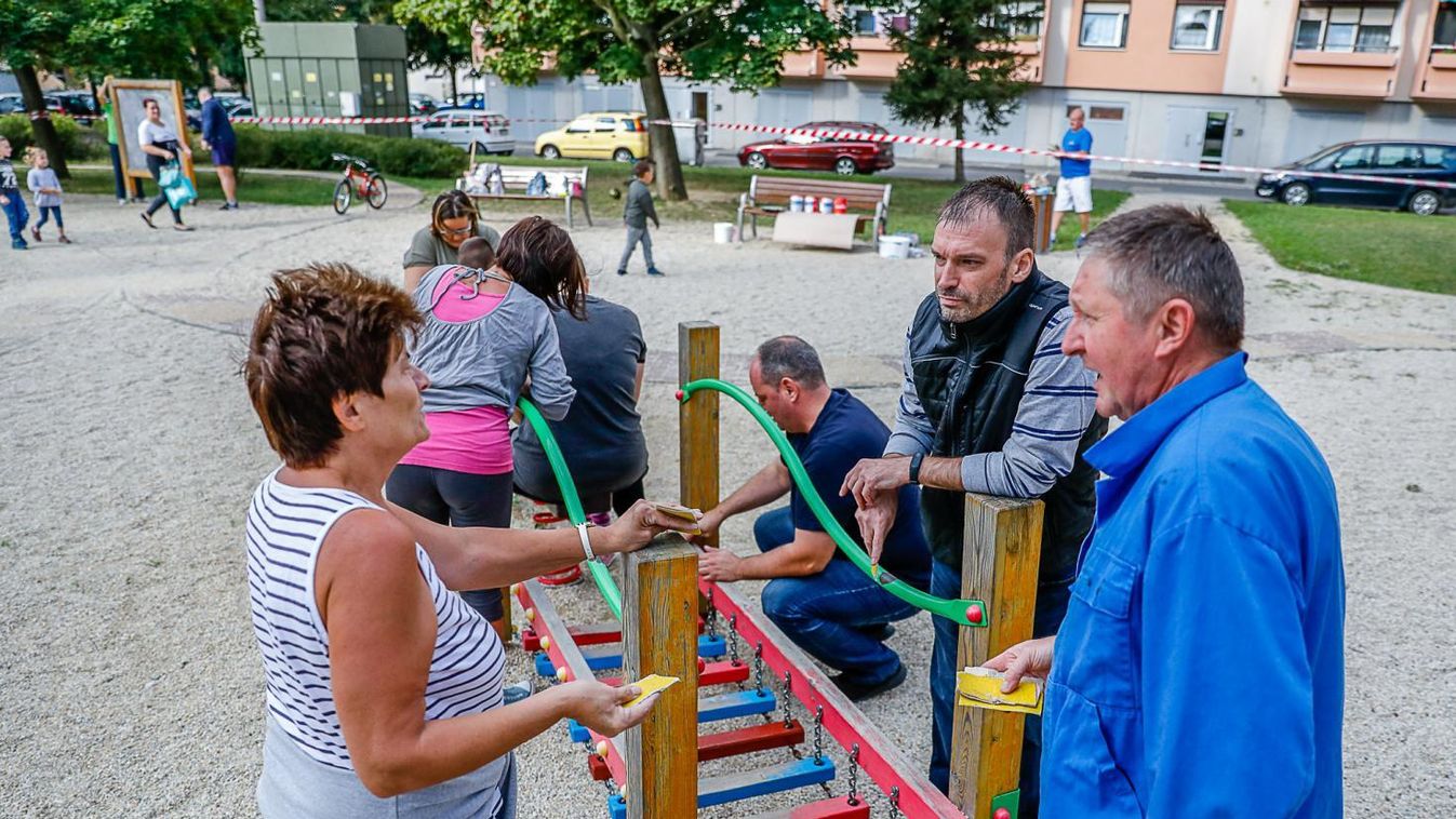 Önkéntesek újították fel a játszóteret Oladon