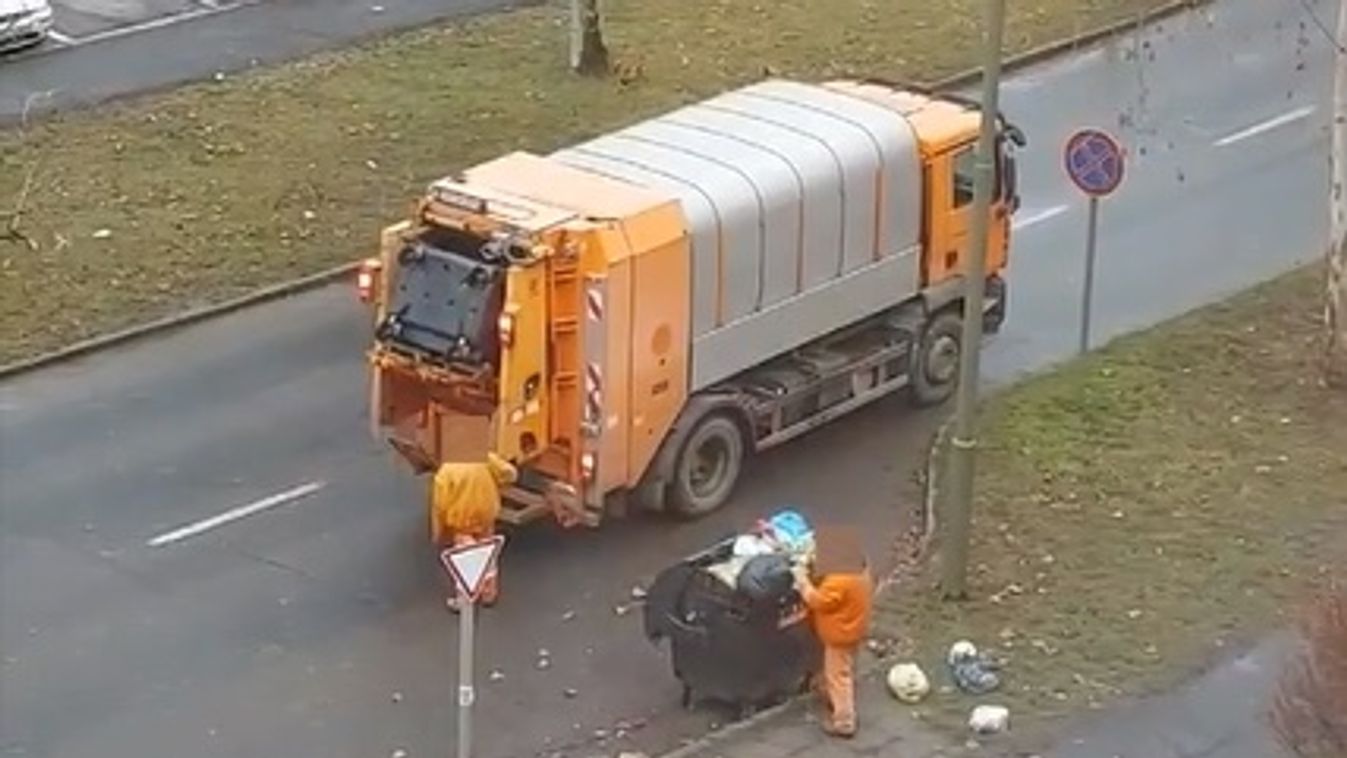 Az egyik kukás félreteszi, majd otthagyják az utcán a szemetet Szombathelyen (Videóval!)