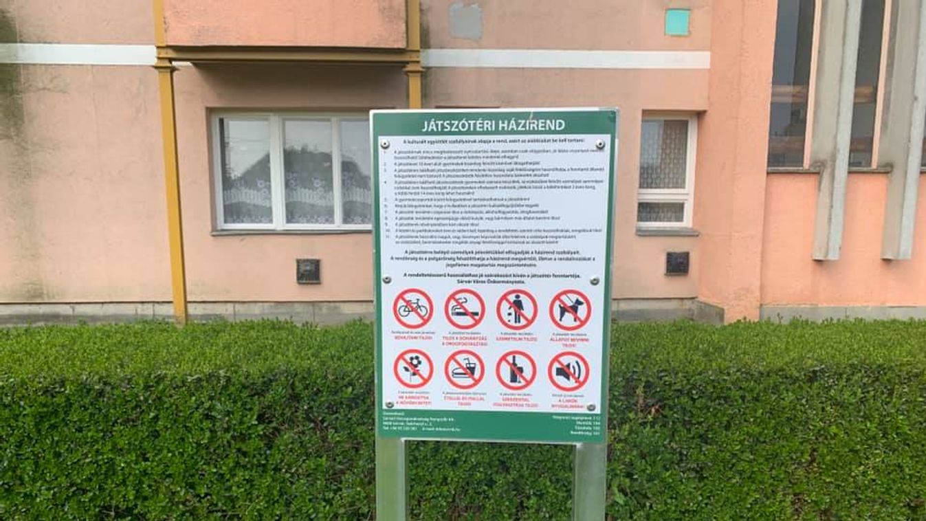 Házirendet vezettek be Sárvár játszóterein