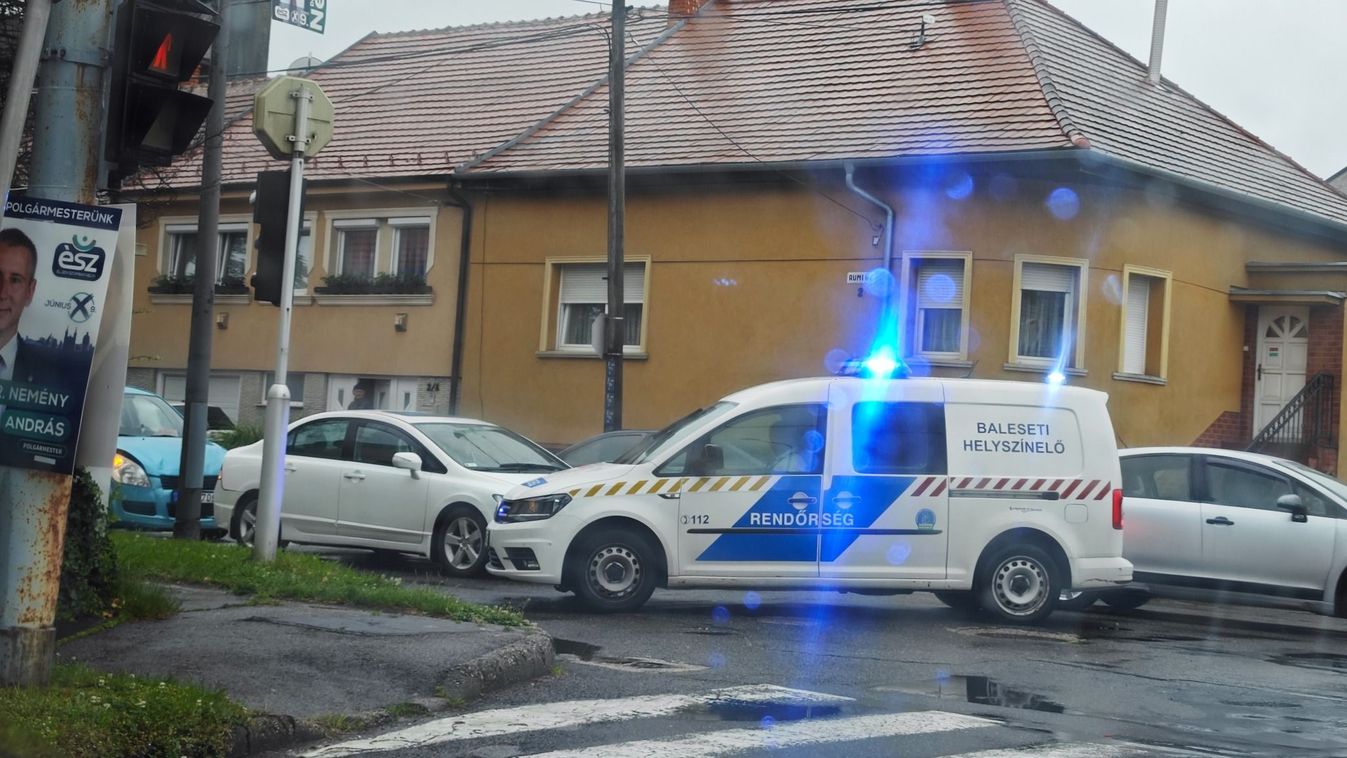 Kisebb koccanás miatt torlódik a forgalom Szombathelyen - fotó