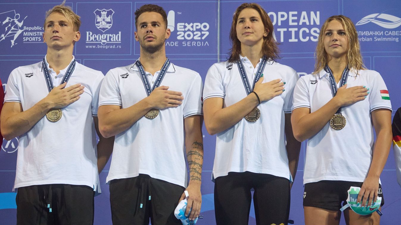 A vizes Eb 4x200 méteres vegyes gyorsváltó számában is aranyérmet szereztek a magyarok