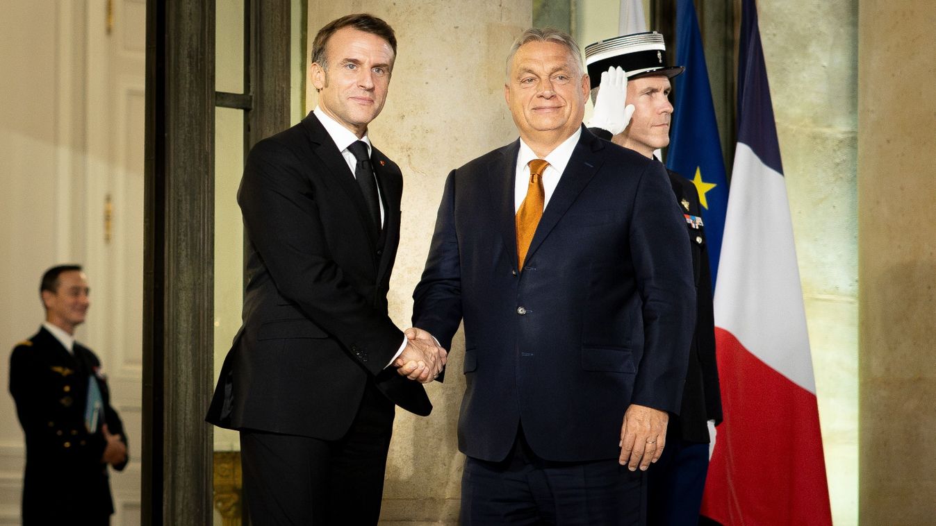 Orbán Viktor Emmanuel Macron francia elnökkel tárgyalt Párizsban