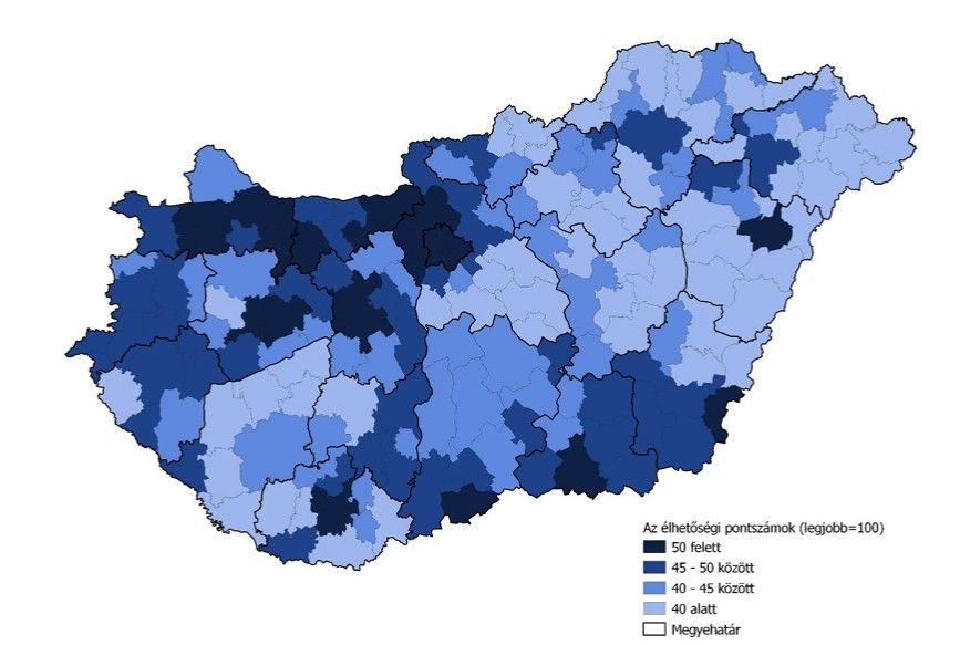 Élhetőségi Rangsor 2024: Több vasi járás az élmezőnyben