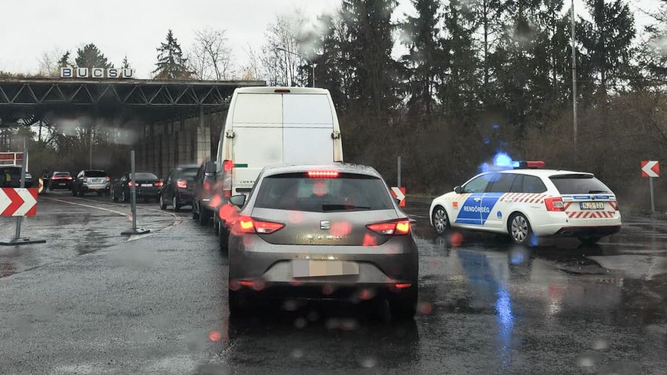 Nagy ellenőrzés miatt van torlódás a határon Bucsunál - fotók