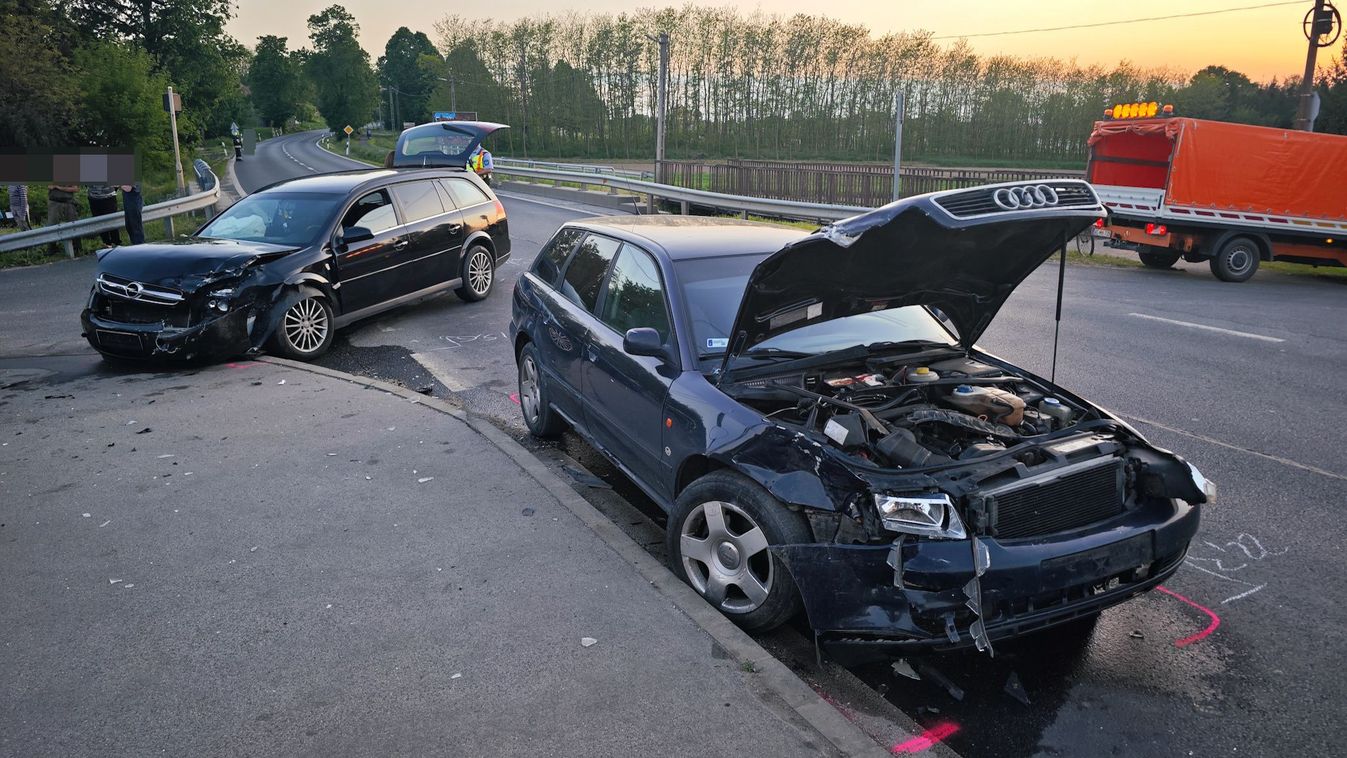 Teljesen lezárták a 8-as főutat egy baleset miatt, egy ember és egy kutya is megsérült - fotók