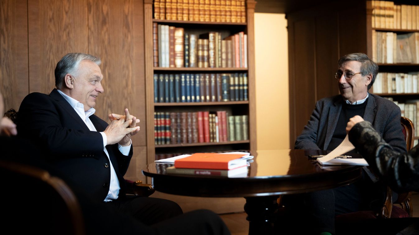 Orbán Viktor miniszterelnök Emmanuel Todd francia történésszel találkozott