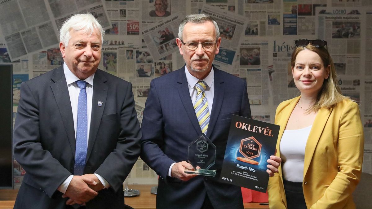 Az év vasi embere Németh Tibor - Csütörtökön átvette a díjat