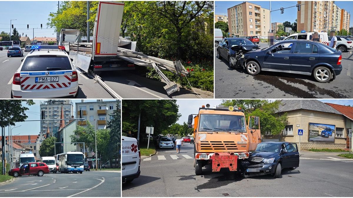 A balesetek szerdája volt a tegnapi nap Szombathelyen: egymást érték a bajok - fotók