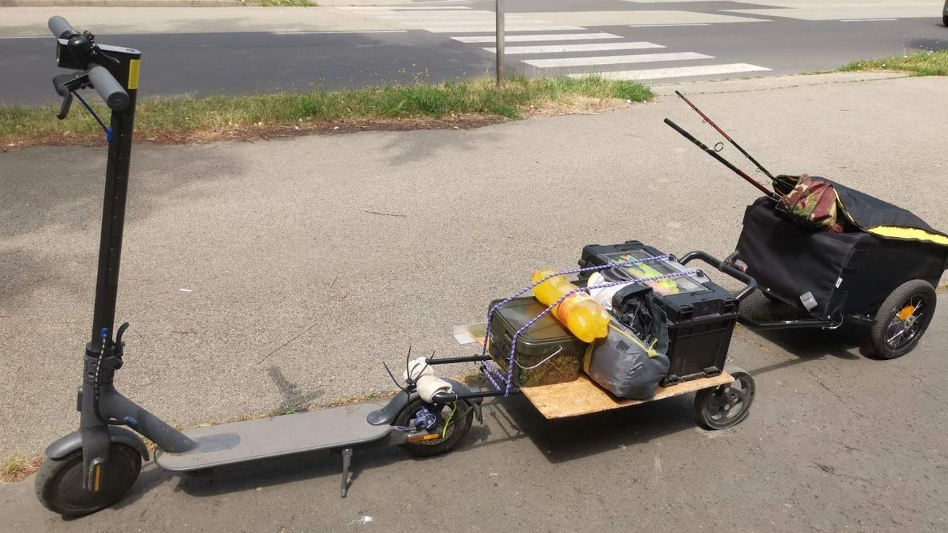 Házi készítésű barkács rollerrel indult horgászni, rendőrök csípték meg a 14 éves fiút