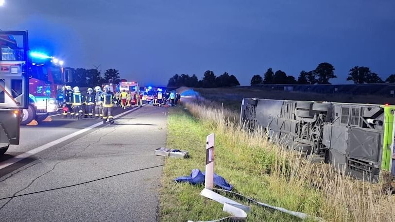 Buszbaleset Németországban.
