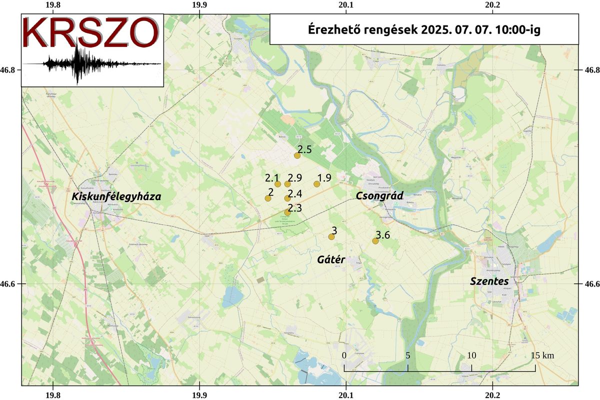 földrengés Csongrád