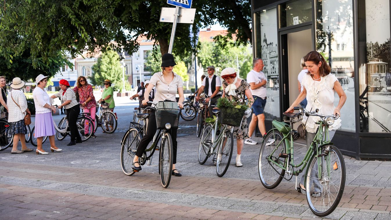 Múltidéző kerékpározás Szombathelyen: tweed zakó és vintage bringa – fotók!