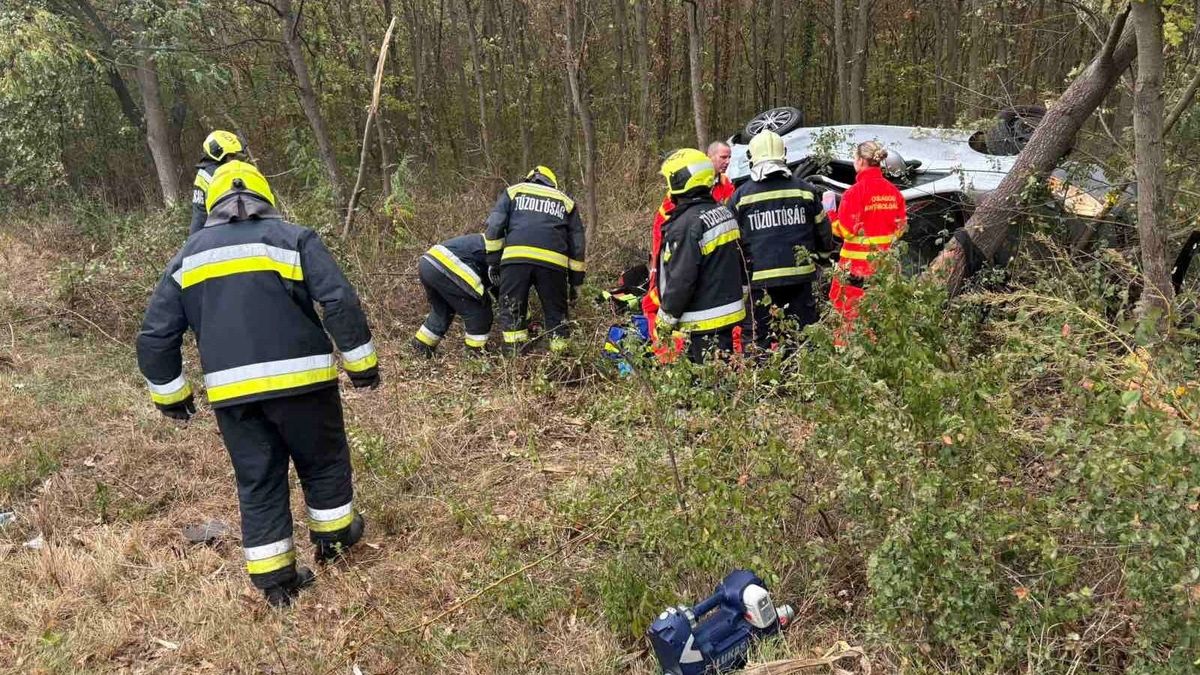 Halálos baleset Sorokpolány és Rábahídvég között: ilyen volt a tűzoltók szemével - helyszíni fotók