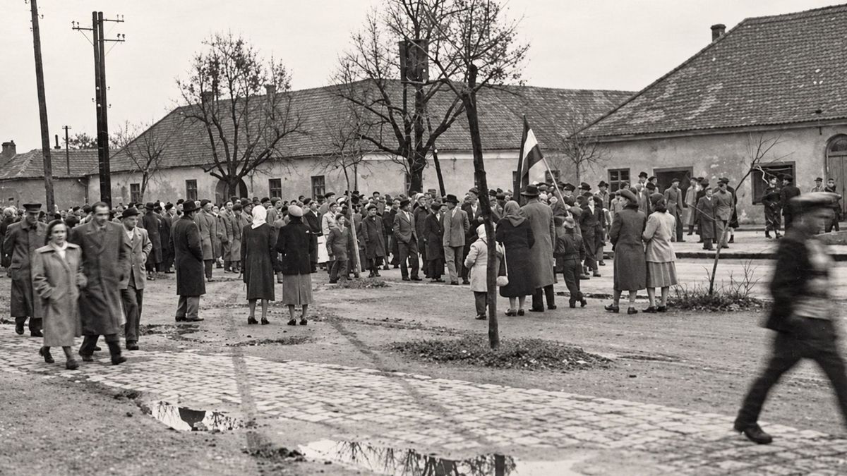 A forradalom napjai Szombathelyen megsárgult újságok hasábjain - régi fotók